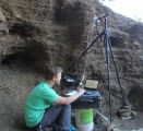 北美早期人类定居者岩石避难所的材料分析